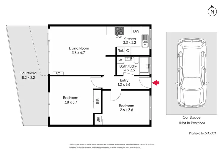 Floorplan of Homely apartment listing, 2/378 Inkerman Street, St Kilda East VIC 3183