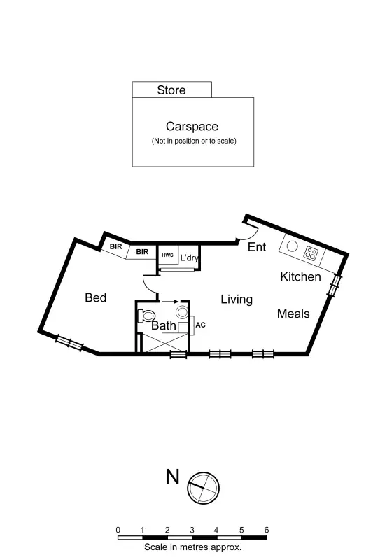 Floorplan of Homely apartment listing, 318/9 Commercial Road, Melbourne VIC 3000