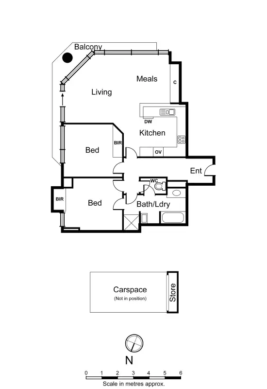 Floorplan of Homely apartment listing, 45/431 St Kilda Road, Melbourne VIC 3000