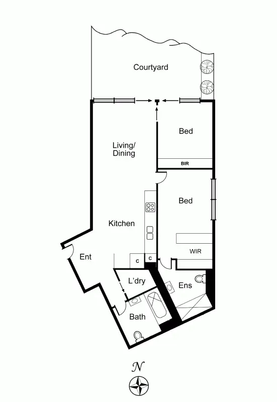 Floorplan of Homely apartment listing, 2/539 St Kilda Road, Melbourne VIC 3000