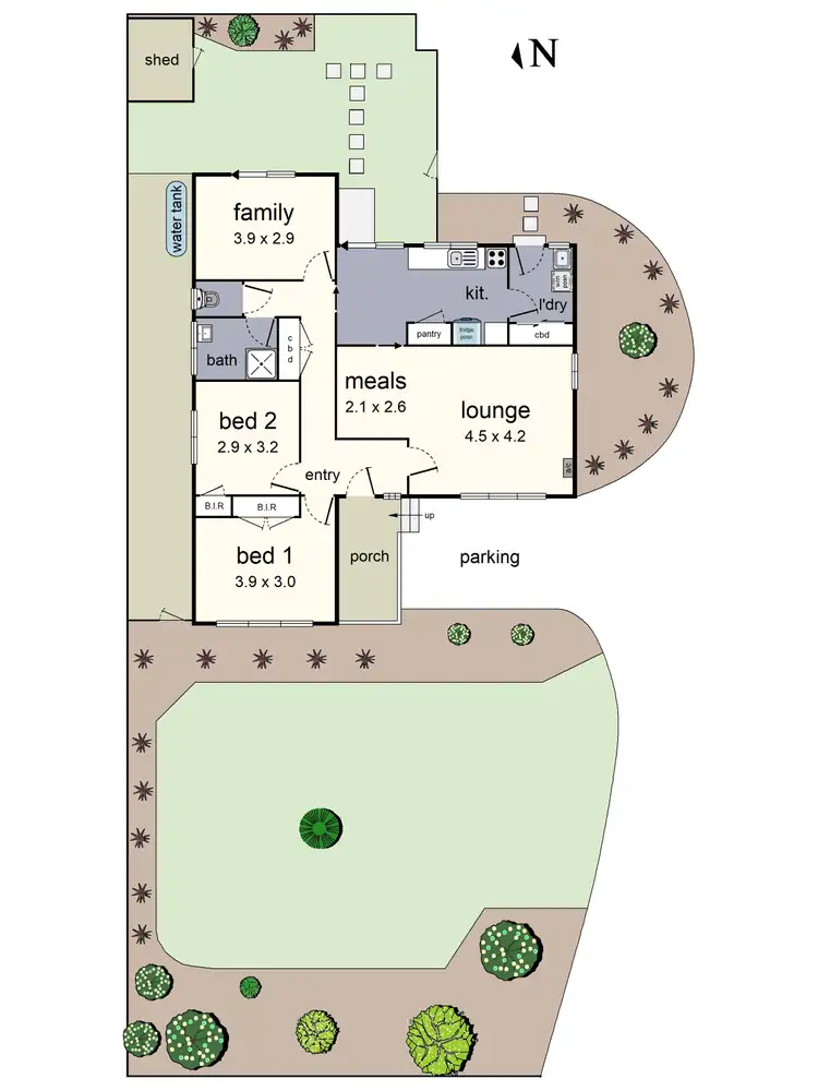 Floorplan of Homely house listing, 1/2 Mountfield Road, Kilsyth VIC 3137