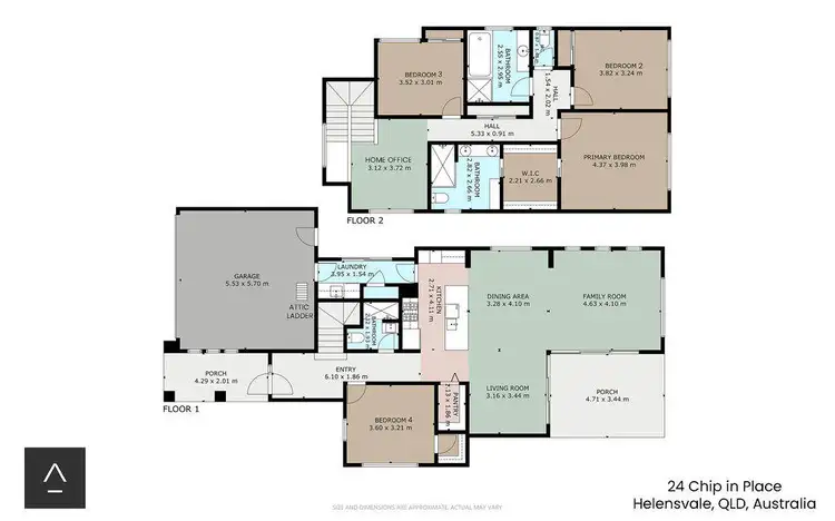 Floorplan of Homely house listing, 24 Chip In Place, Helensvale QLD 4212