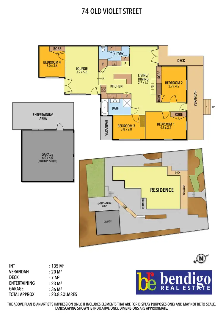 Floorplan of Homely house listing, 74 Old Violet Street, Ironbark VIC 3550