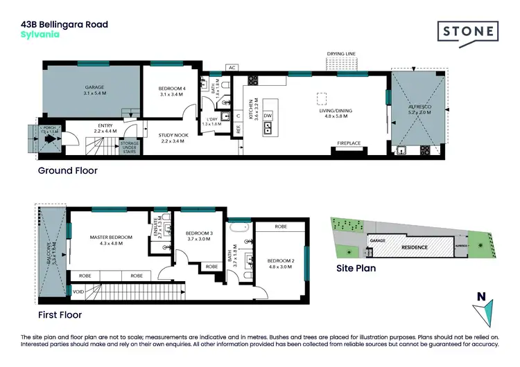 Floorplan of Homely semi-detached listing, 43B Bellingara Road, Sylvania NSW 2224