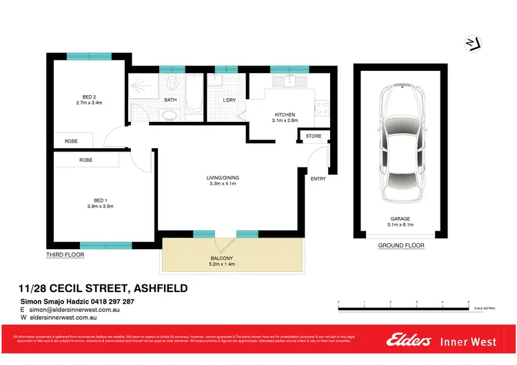 Floorplan of Homely unit listing, 11/28 Cecil Street, Ashfield NSW 2131