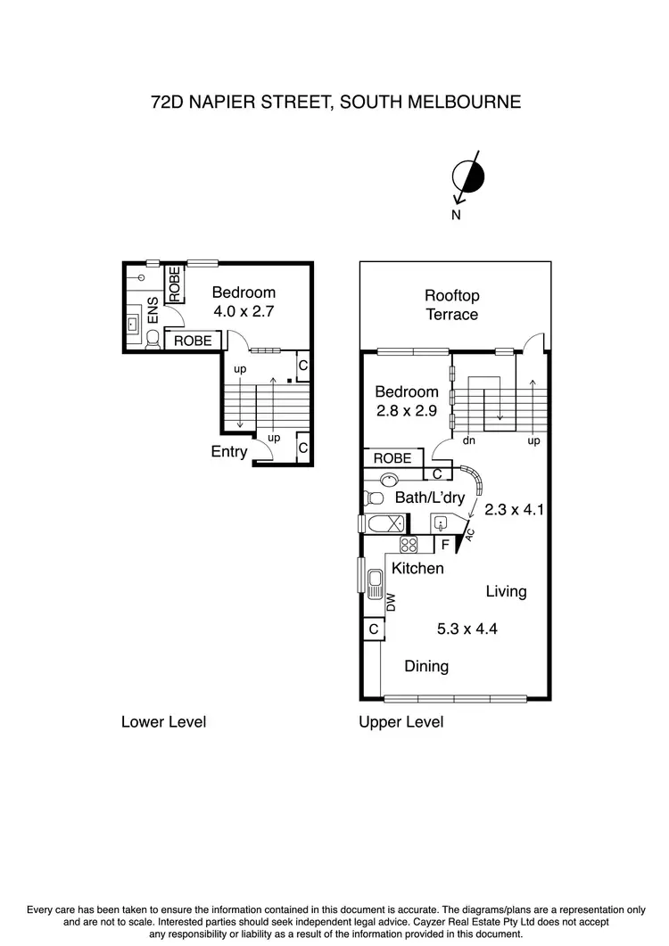 Floorplan of Homely apartment listing, 72D Napier Street, South Melbourne VIC 3205