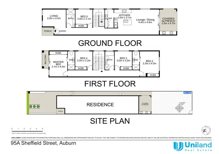 Floorplan of Homely semi-detached listing, 95A Sheffield Street, Auburn NSW 2144