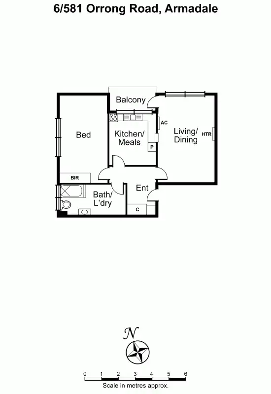 Floorplan of Homely unit listing, 6/581 Orrong Road, Armadale VIC 3143