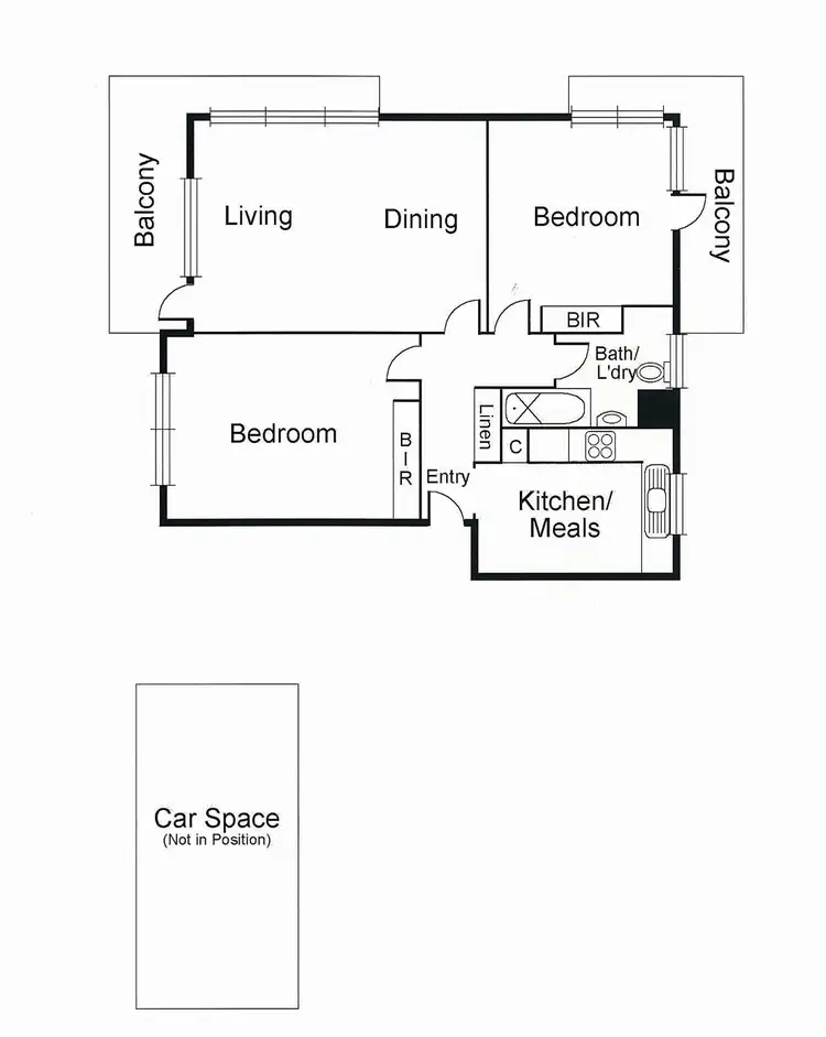 Floorplan of Homely unit listing, 1/7 Wattletree Road, Armadale VIC 3143
