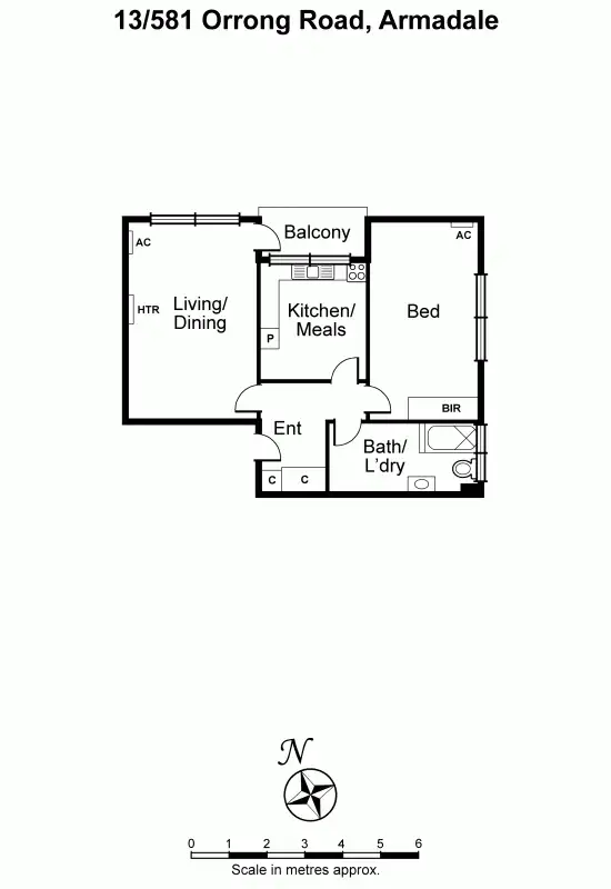 Floorplan of Homely unit listing, 13/581 Orrong Road, Armadale VIC 3143