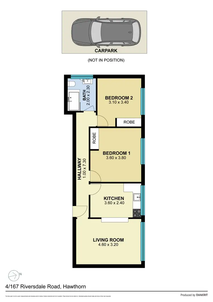 Floorplan of Homely apartment listing, 4/167 Riversdale Road, Hawthorn VIC 3122