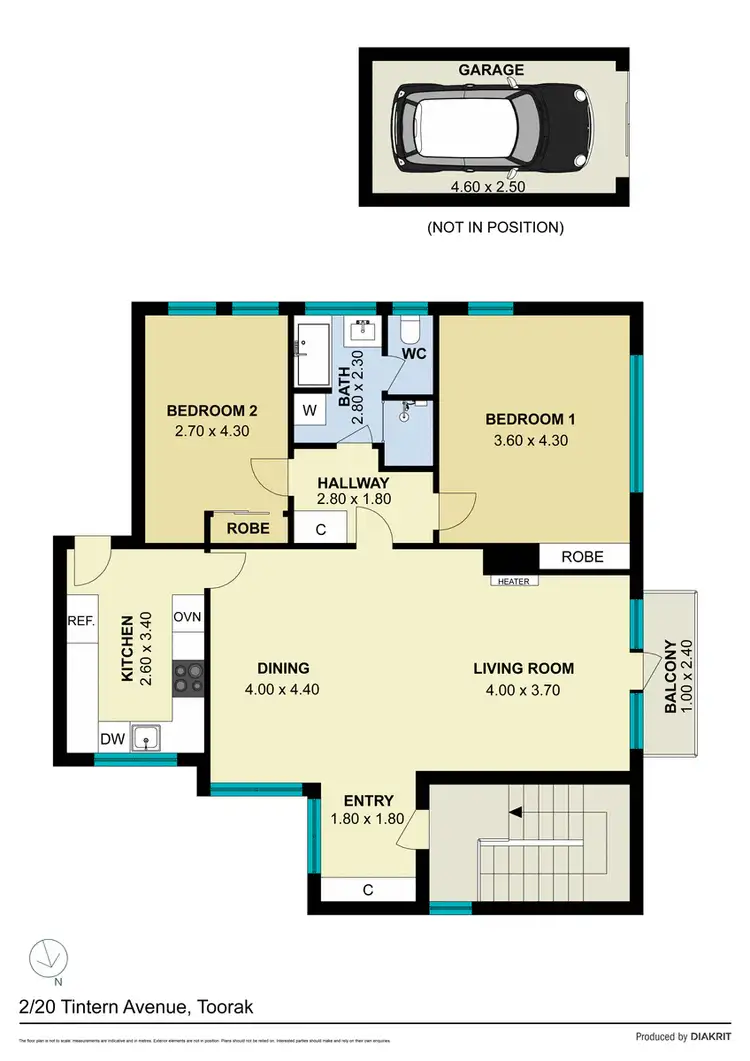 Floorplan of Homely apartment listing, 2/20 Tintern Avenue, Toorak VIC 3142