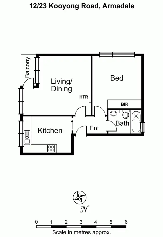 Floorplan of Homely apartment listing, 12/23 Kooyong Road, Armadale VIC 3143