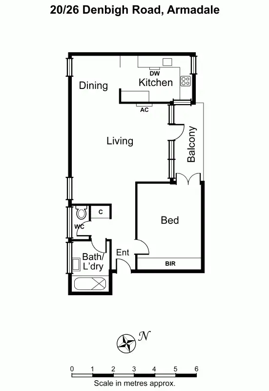 Floorplan of Homely apartment listing, 20/26 Denbigh Road, Armadale VIC 3143
