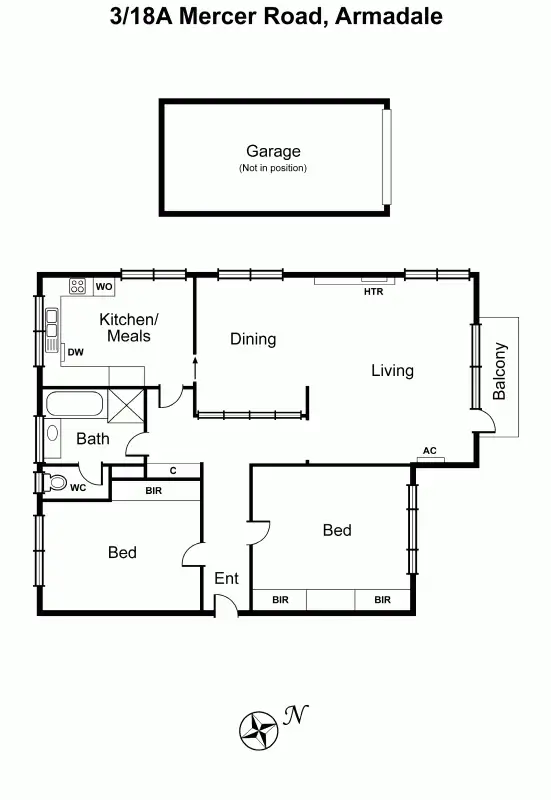 Floorplan of Homely apartment listing, 3/18a Mercer Road, Armadale VIC 3143