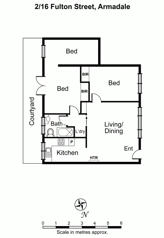 Floorplan of Homely apartment listing, 2/16 Fulton Street, Armadale VIC 3143