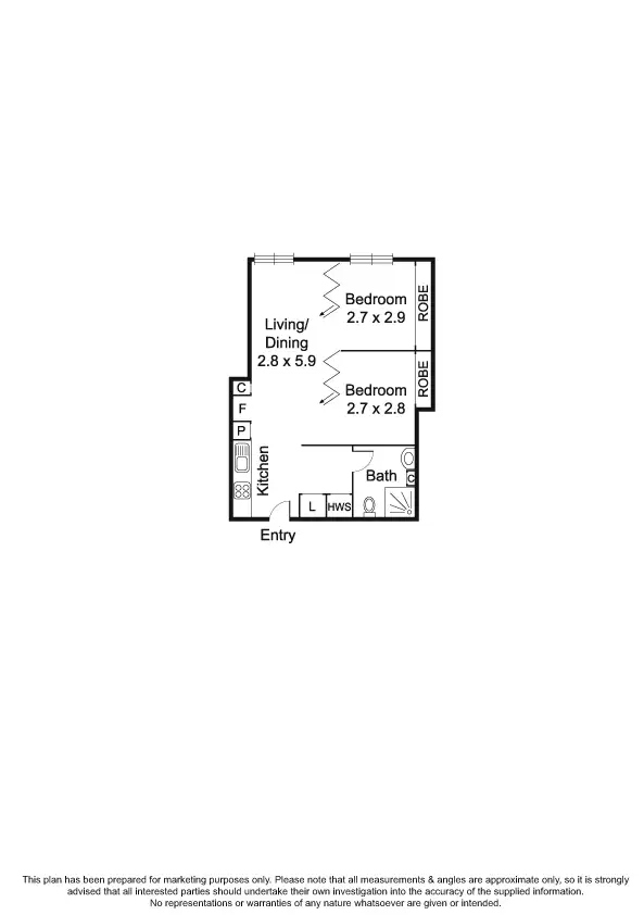 Floorplan of Homely unit listing, 207/9 Commercial Road, Melbourne VIC 3000