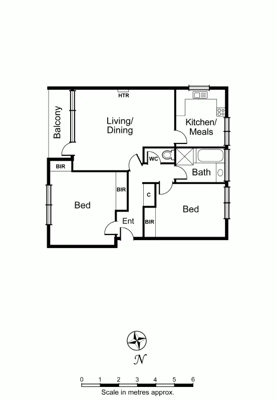 Floorplan of Homely unit listing, 12/527 Dandenong Road, Armadale VIC 3143