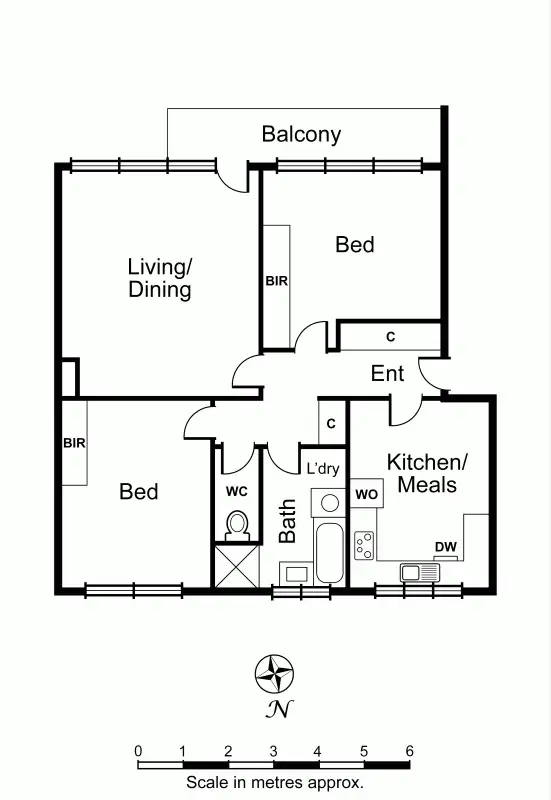 Floorplan of Homely apartment listing, 5/56 Sutherland Road, Armadale VIC 3143