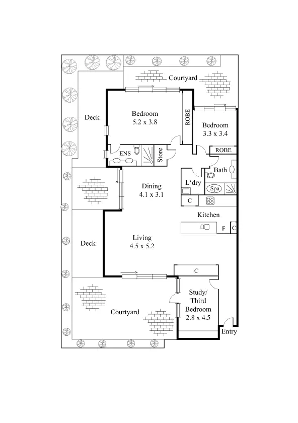 Floorplan of Homely unit listing, 4/11 Wattletree Road, Armadale VIC 3143
