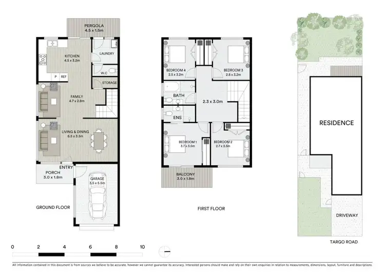 Floorplan of Homely semi-detached listing, 1/196 Targo Road, Girraween NSW 2145