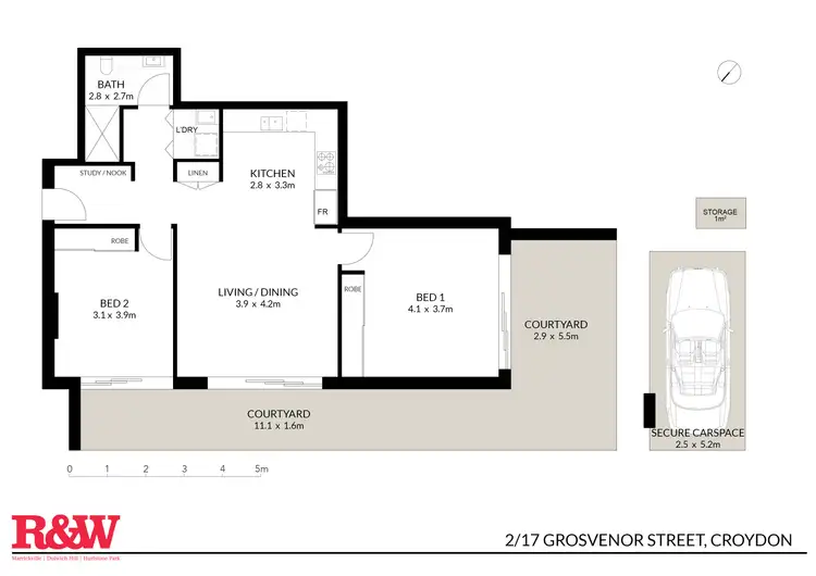 Floorplan of Homely apartment listing, 2/17 Grosvenor Street, Croydon NSW 2132