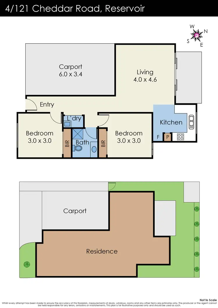 Floorplan of Homely unit listing, 4/121 Cheddar Road, Reservoir VIC 3073
