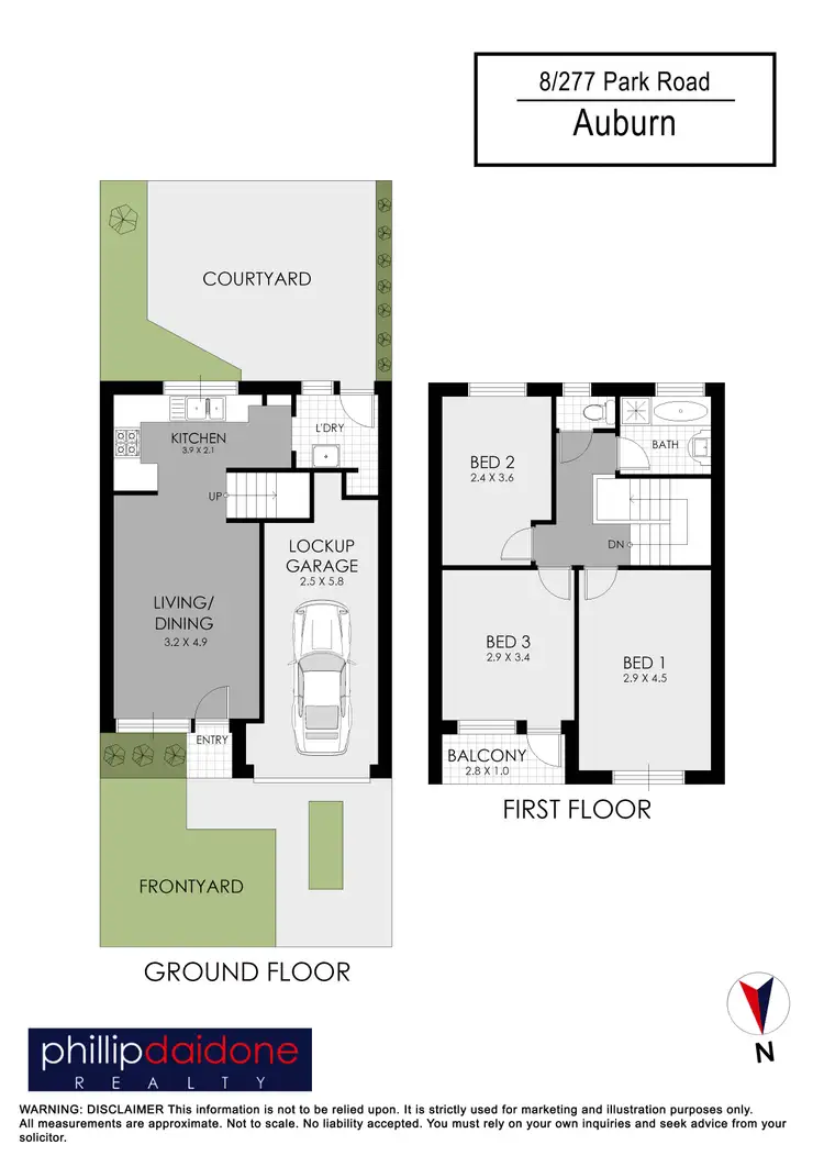 Floorplan of Homely townhouse listing, 8/277 Park Road, Auburn NSW 2144