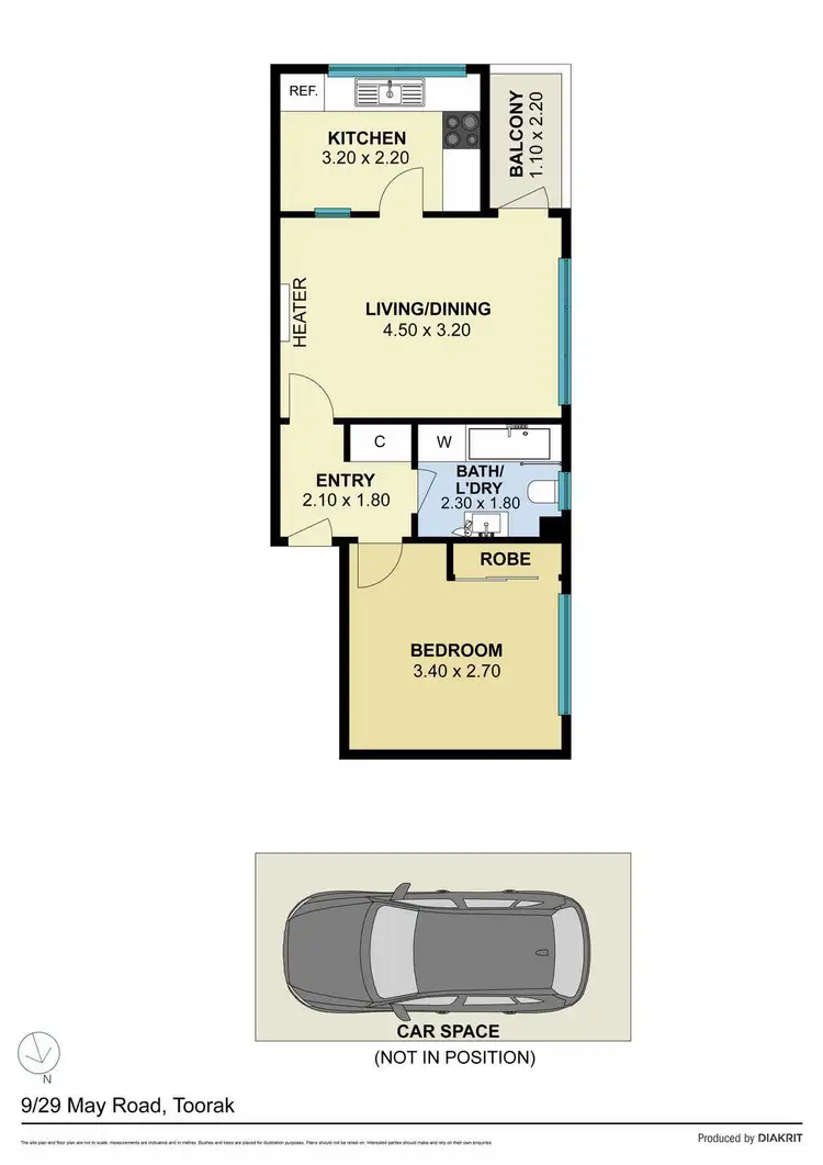 Floorplan of Homely apartment listing, 9/29 May Road, Toorak VIC 3142