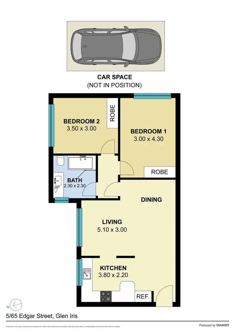 Floorplan of Homely apartment listing, 5/65 Edgar Street North, Glen Iris VIC 3146