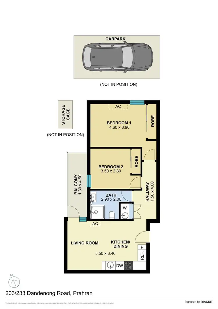 Floorplan of Homely apartment listing, 203/233 Dandenong Road, Prahran VIC 3181