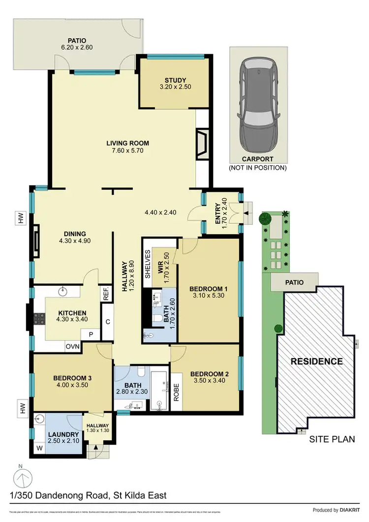 Floorplan of Homely apartment listing, 1/350 Dandenong Road, St Kilda East VIC 3183