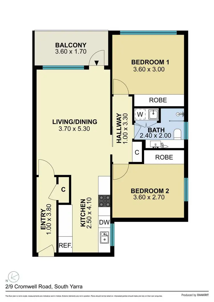 Floorplan of Homely apartment listing, 2/9 Cromwell Road, South Yarra VIC 3141