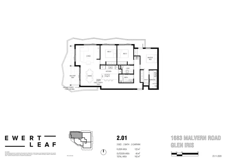 Floorplan of Homely apartment listing, 201/1683 Malvern Road, Glen Iris VIC 3146