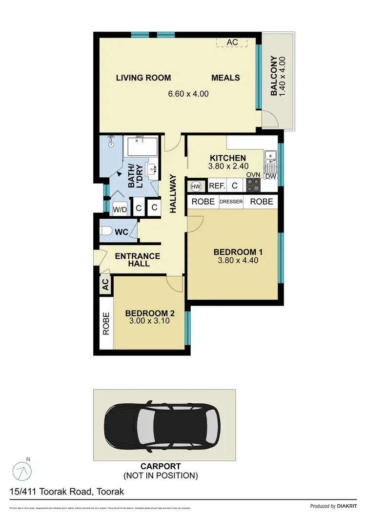 Floorplan of Homely apartment listing, 15/411 Toorak Road, Toorak VIC 3142