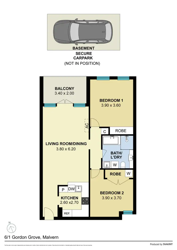 Floorplan of Homely apartment listing, 6/1 Gordon Grove, Malvern VIC 3144
