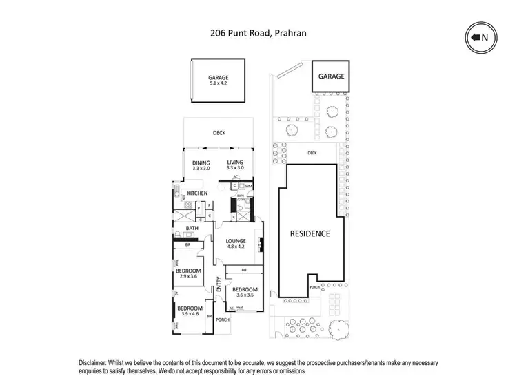 Floorplan of Homely house listing, 206 Punt Road, Prahran VIC 3181