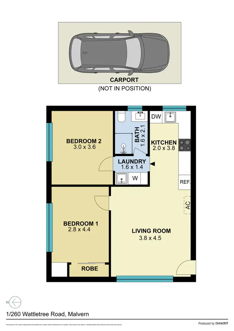 Floorplan of Homely apartment listing, 1/260 Wattletree Road, Malvern VIC 3144