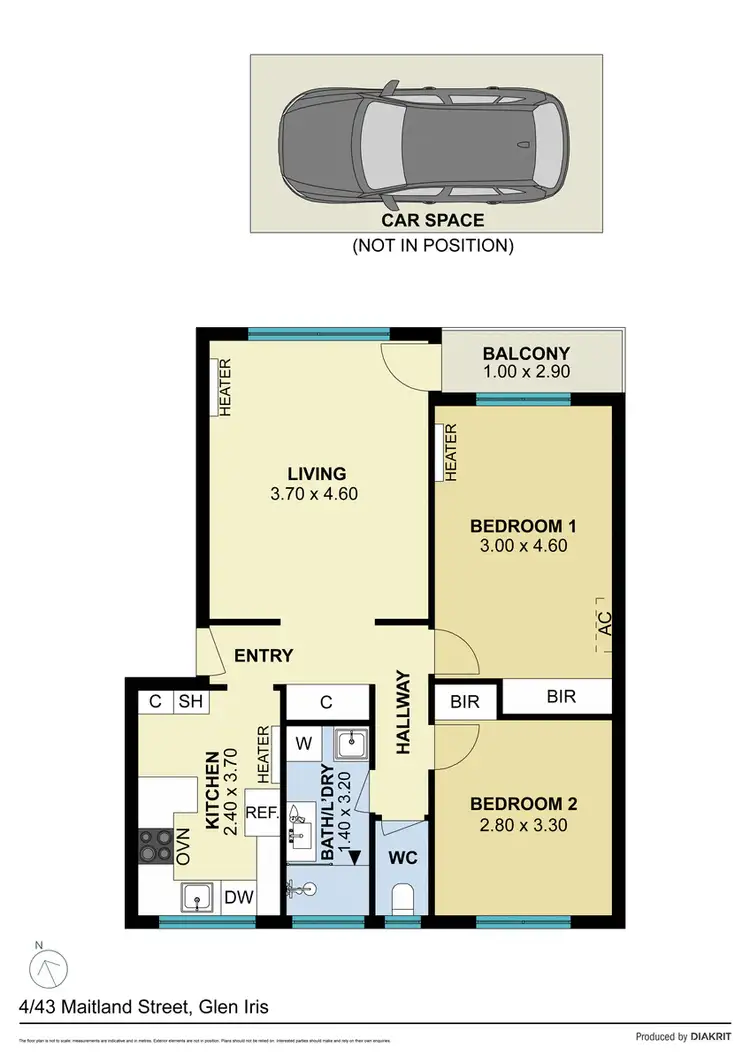 Floorplan of Homely unit listing, 4/43 Maitland Street, Glen Iris VIC 3146