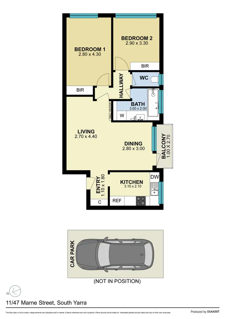 Floorplan of Homely apartment listing, 11/47 Marne Street, South Yarra VIC 3141