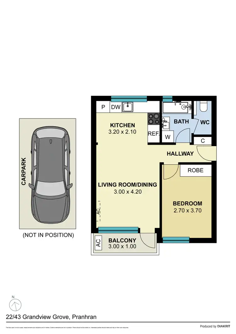Floorplan of Homely apartment listing, 22/43 Grandview Grove, Prahran VIC 3181