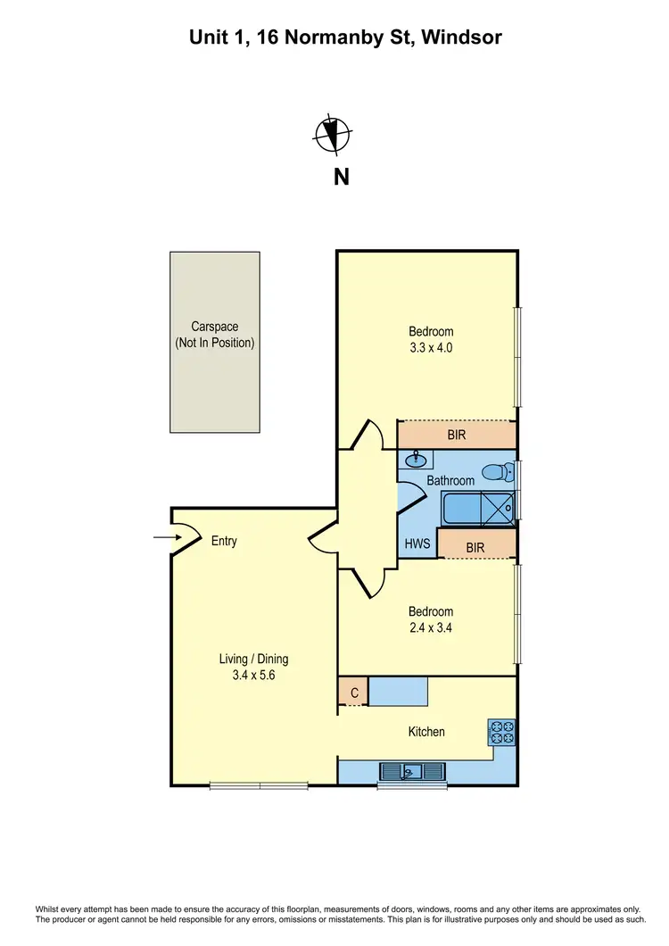 Floorplan of Homely apartment listing, 1/16 Normanby Street, Prahran VIC 3181