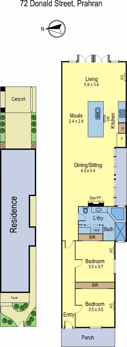 Floorplan of Homely house listing, 72 Donald Street, Prahran VIC 3181