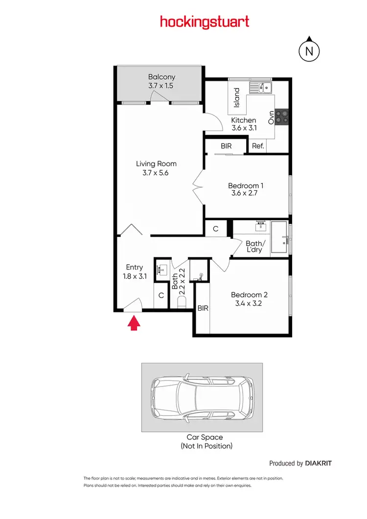 Floorplan of Homely apartment listing, 3C/381 Toorak Road, South Yarra VIC 3141