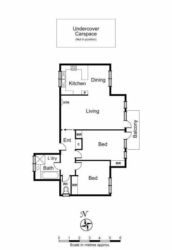 Floorplan of Homely unit listing, 1/43 Grandview Grove, Prahran VIC 3181