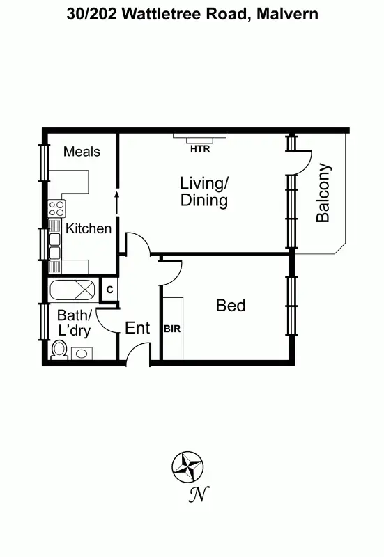 Floorplan of Homely apartment listing, 30/202 Wattletree Road, Malvern VIC 3144