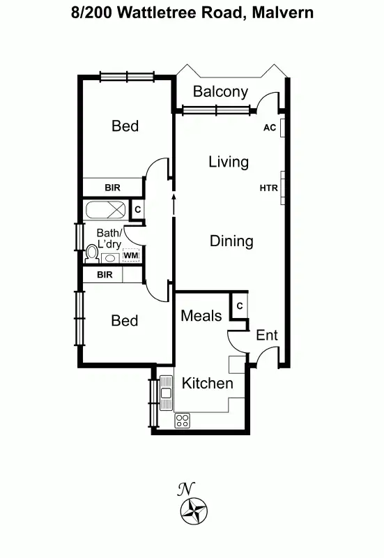 Floorplan of Homely apartment listing, 8/200 Wattletree Road, Malvern VIC 3144