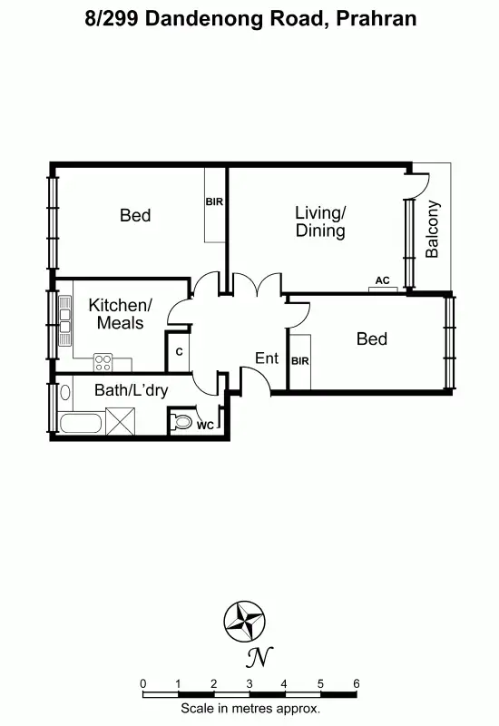 Floorplan of Homely unit listing, 8/299 Dandenong Road, Prahran VIC 3181