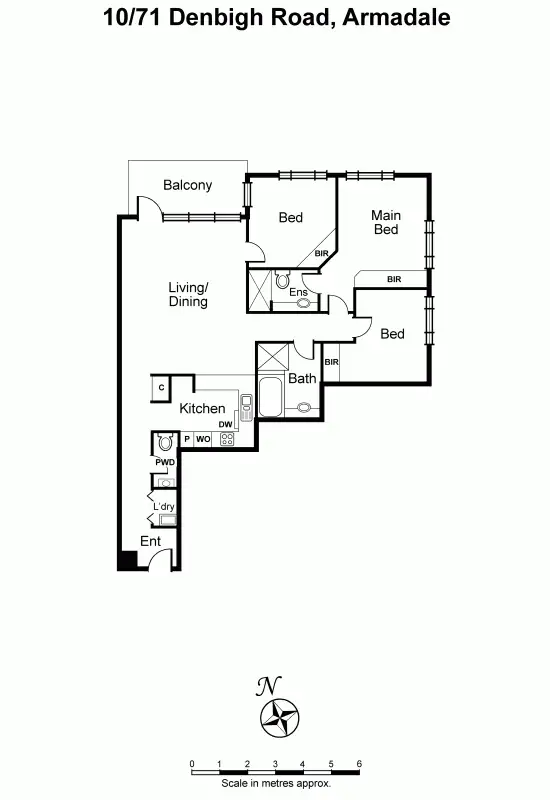 Floorplan of Homely apartment listing, 10/71 Denbigh Road, Armadale VIC 3143