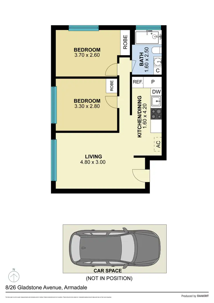 Floorplan of Homely apartment listing, 8/26 Gladstone Avenue, Armadale VIC 3143